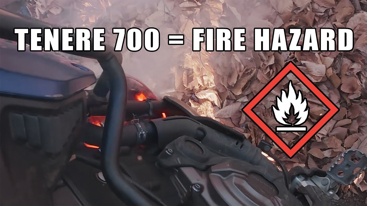 Tenere 700 trail riding - exhaust sets leaves on fire | CF Moto 450MT & Tenere Extreme