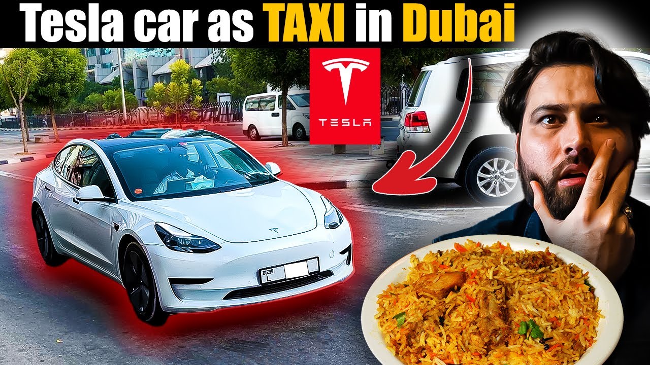 Tesla as taxi 😳  Dubai life & Best 🇵🇰 Pakistani biryani in Dubai - Pak lyari Biryani....