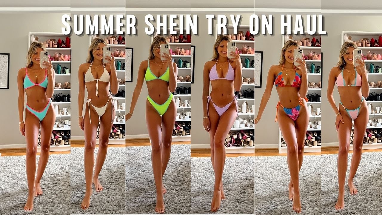 SHEIN SUMMER VACATION TRY ON HAUL 2023 || bikinis, cover ups, dresses, and going out tops