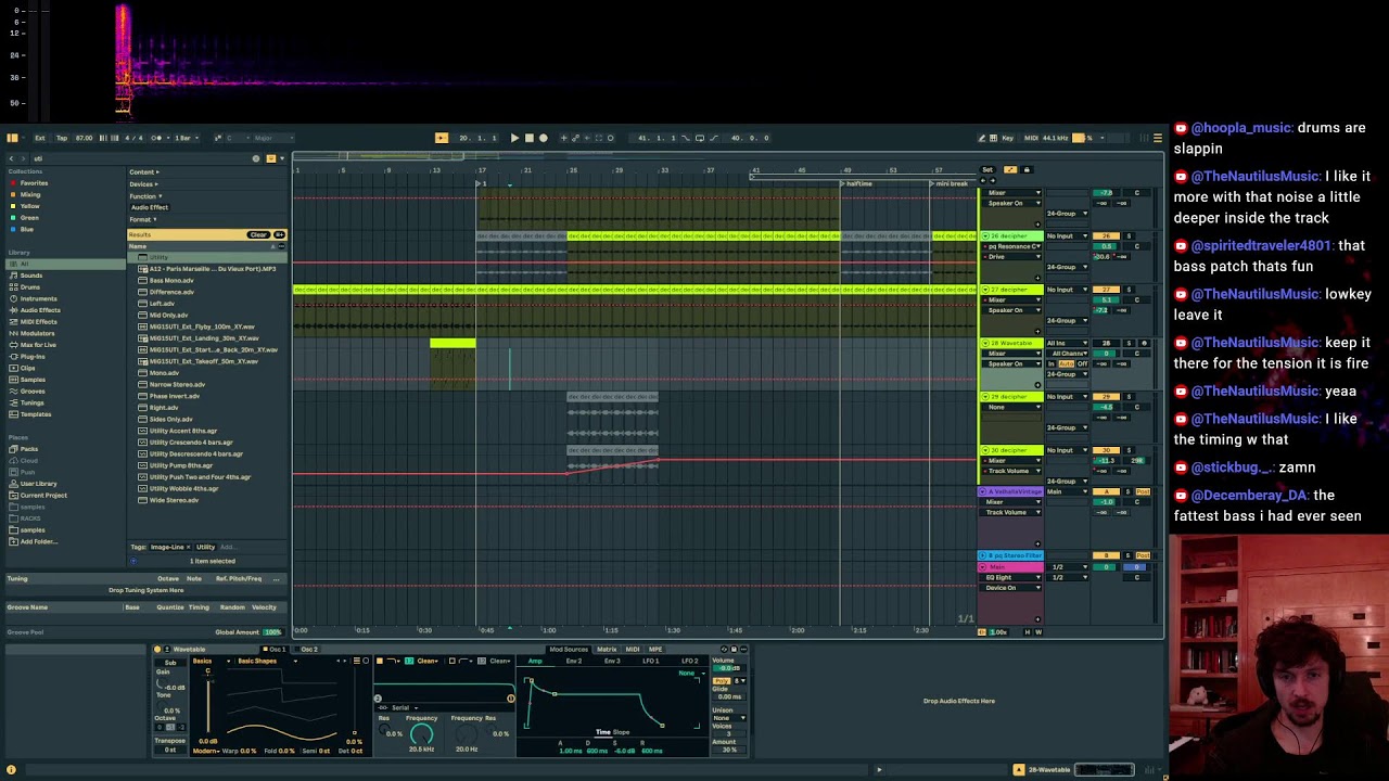 thinking about filters, mixing music