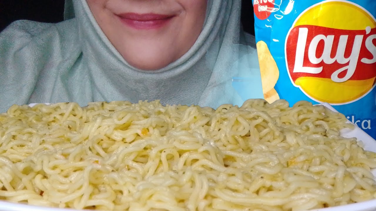 Eating 5 Packets Of Masala Maggi Noodles Challenge | Maggi Noodles With Lays | Asmr Eating | Mukbang