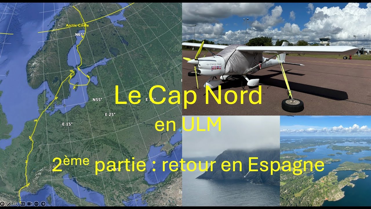Le Cap Nord en ULM VFR, 2ème partie, retour vers l'Espagne