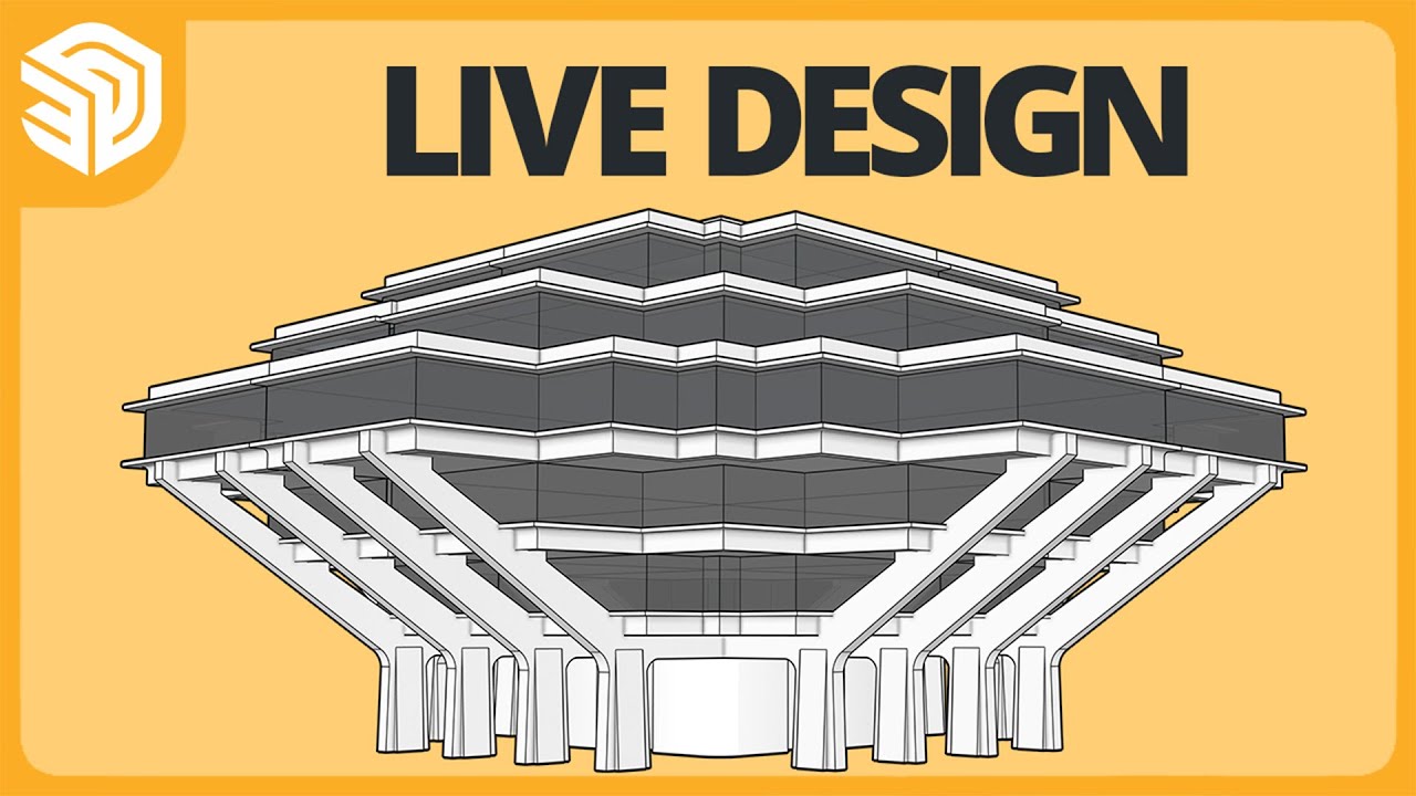 Geisel Library | Brutalist Icon | Live Modeled in SketchUp
