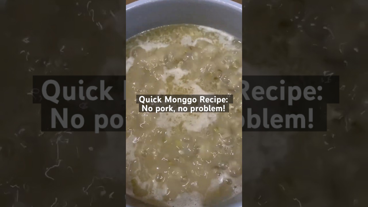 Quick & Delicious Monggo: No pork, No problem! #cooking #food #cookingchannel #monggo