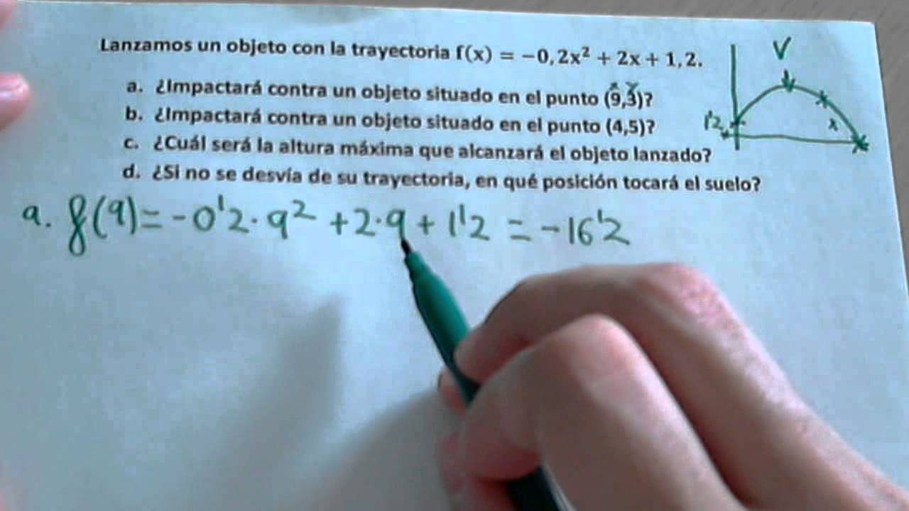 Problemas de funciones de segundo grado o funciones cuadráticas. Lanzamiento de objetos.