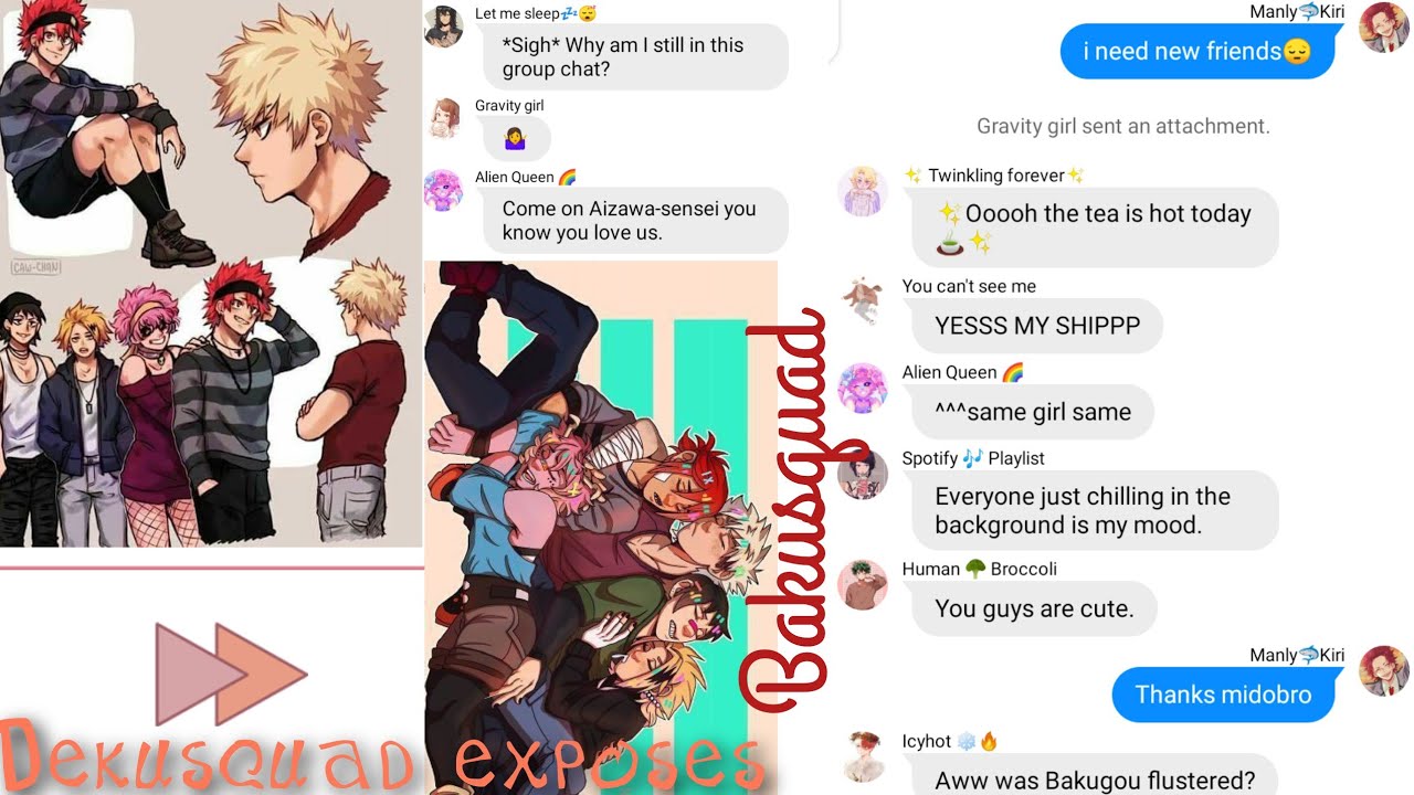 Bnha texts - Dekusquad exposes Bakusquad's Tiktoks (Part 2)