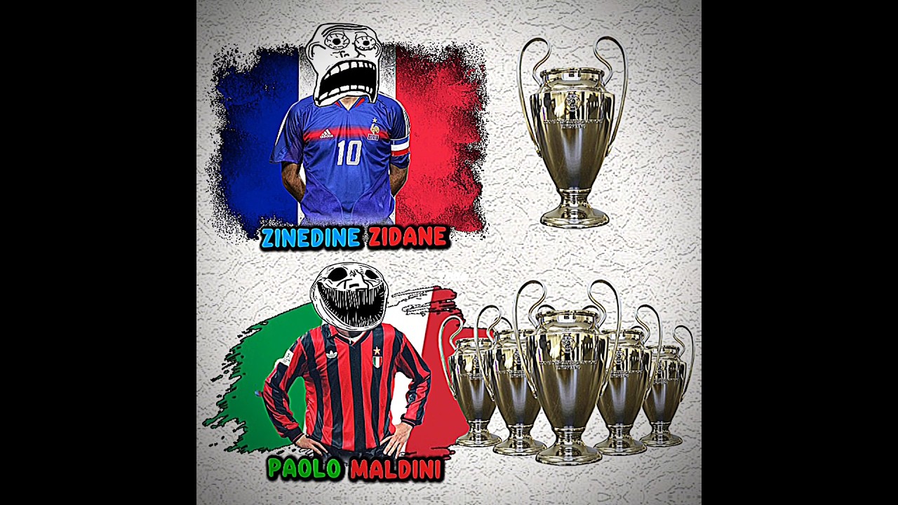 ZIDANE VS MALDINI #football #trophy #shorts