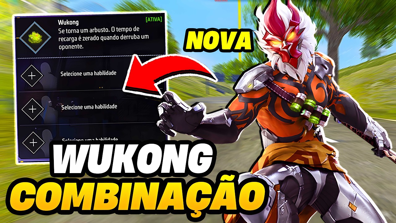 MELHOR HABILIDADE para RUSHAR no FREE FIRE!! COMBINAÇÃO com WUKONG, PERSONAGEM APELÃO