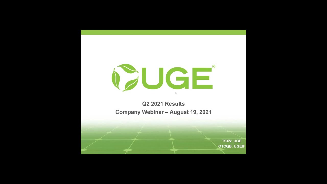 Webinar: UGE International Q2 Financial Results