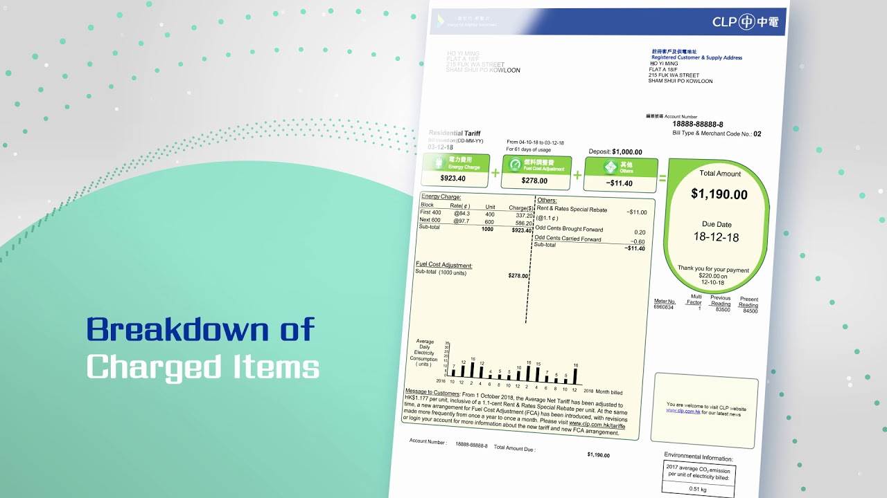 Normal bill video for Residential and Non-residential Tariff customers
