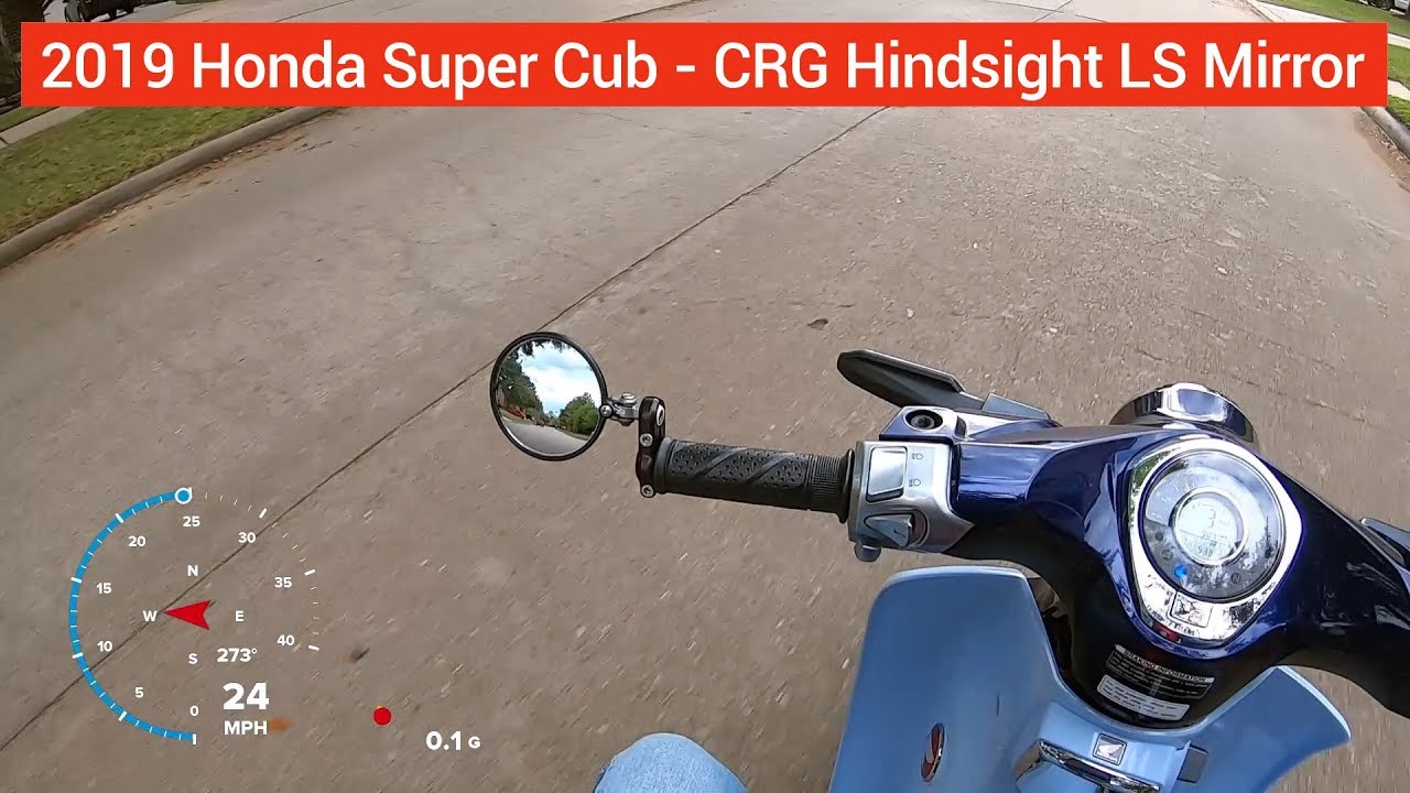 SUPERCUB: Installing CRG Hindsight Lane-Splitter Bar-end Mirrors
