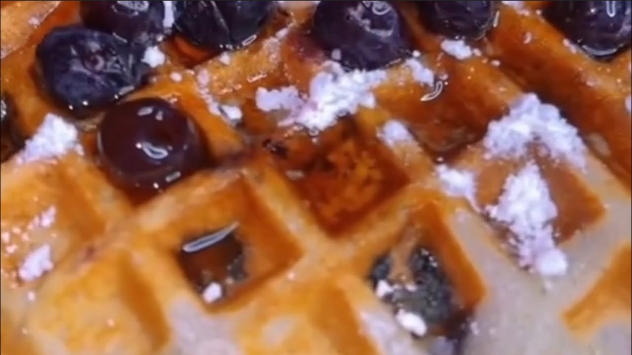 Blueberry Cream Cheese Waffles by Chanel The Foodie #MadeWithLove🤎