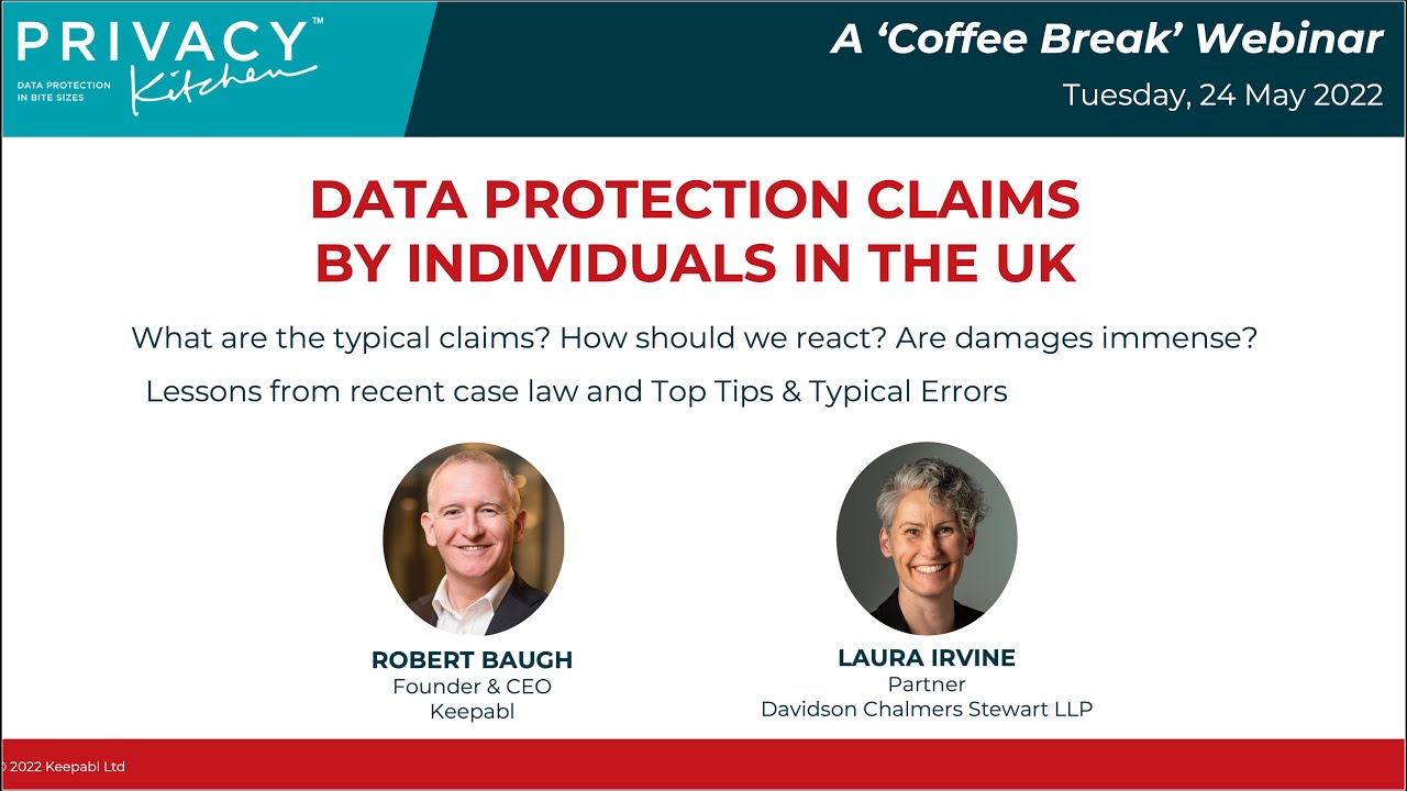 Privacy Kitchen with Laura Irvine on Claims and Damages 240522