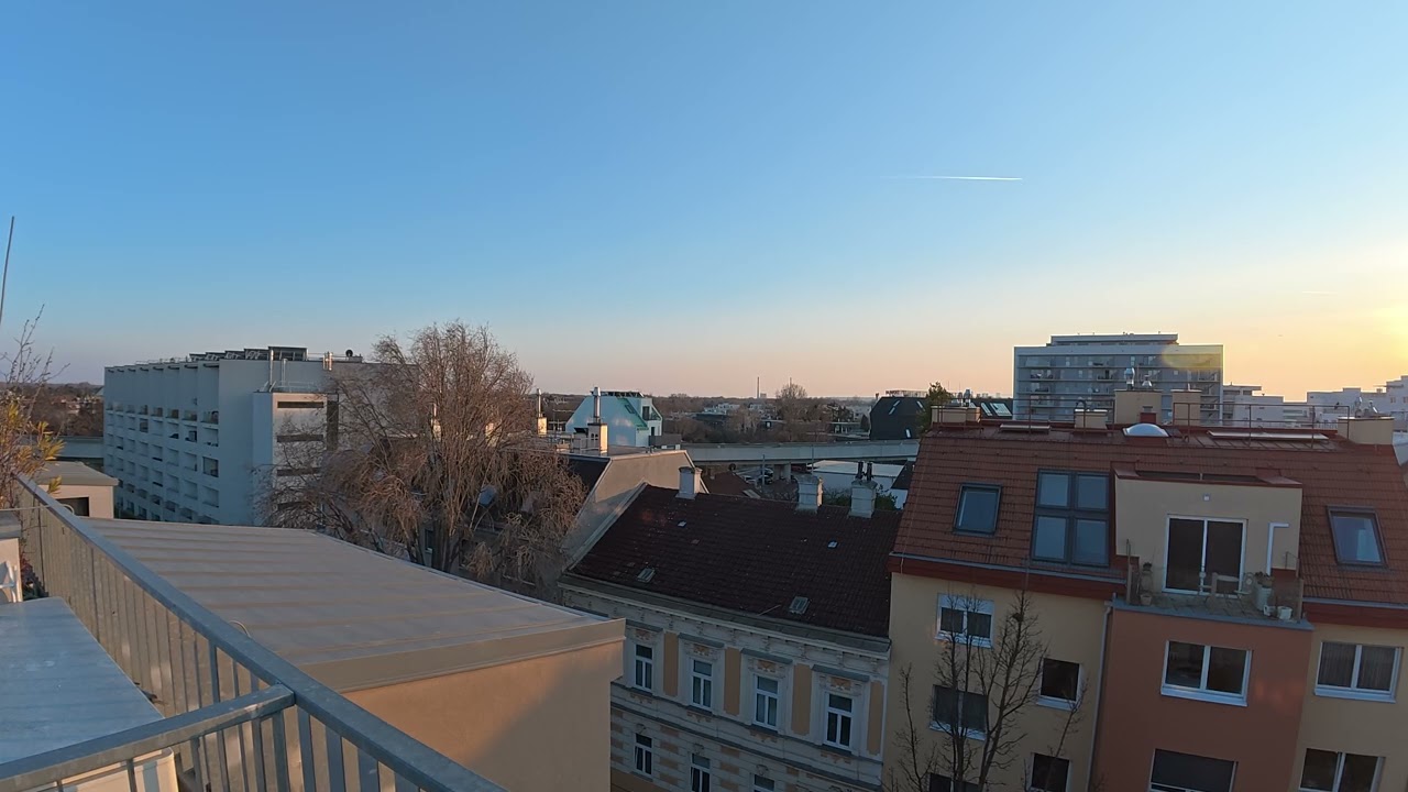 Vienna non Touristical View from Rooftop | Urban Ambience in Donaustadt 4K