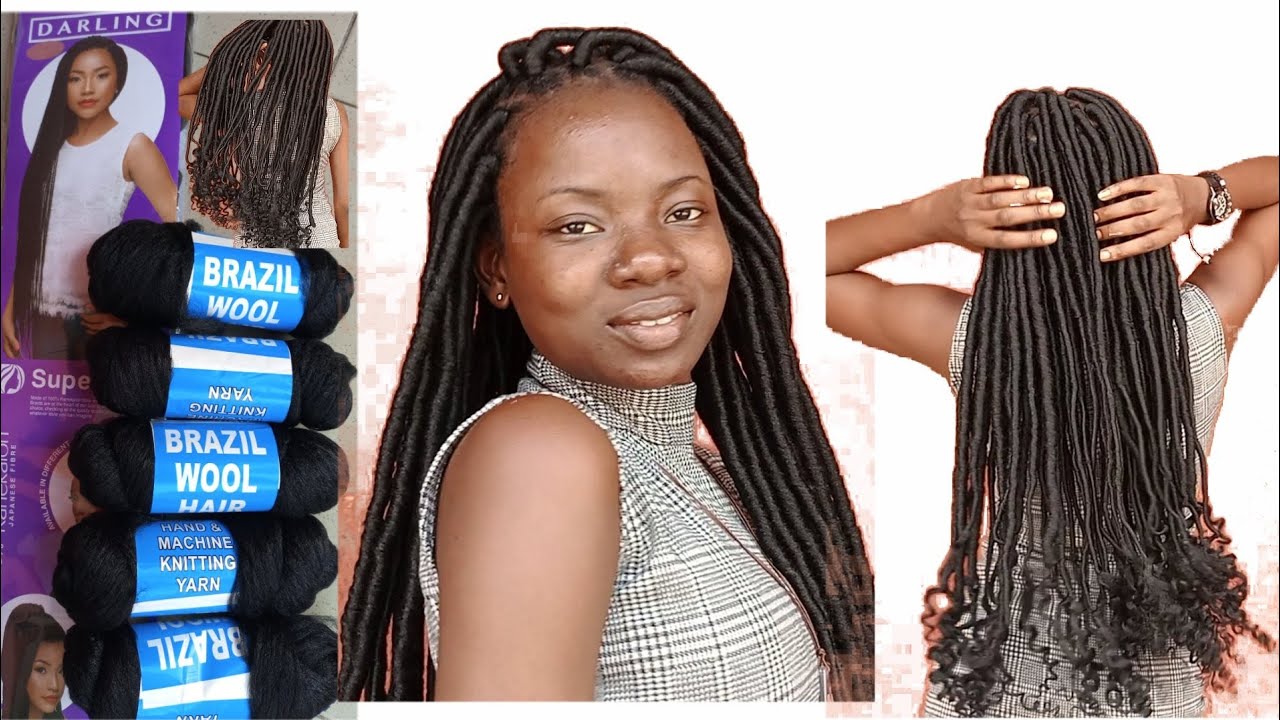 HOW TO: FAUX LOCS WITH BRAZILLIAN WOOL AND CURLY TIP. @Dilias empire