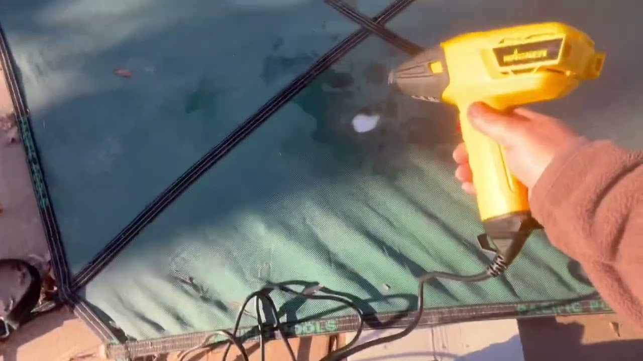 Ремонт отверстий в крышке бассейна