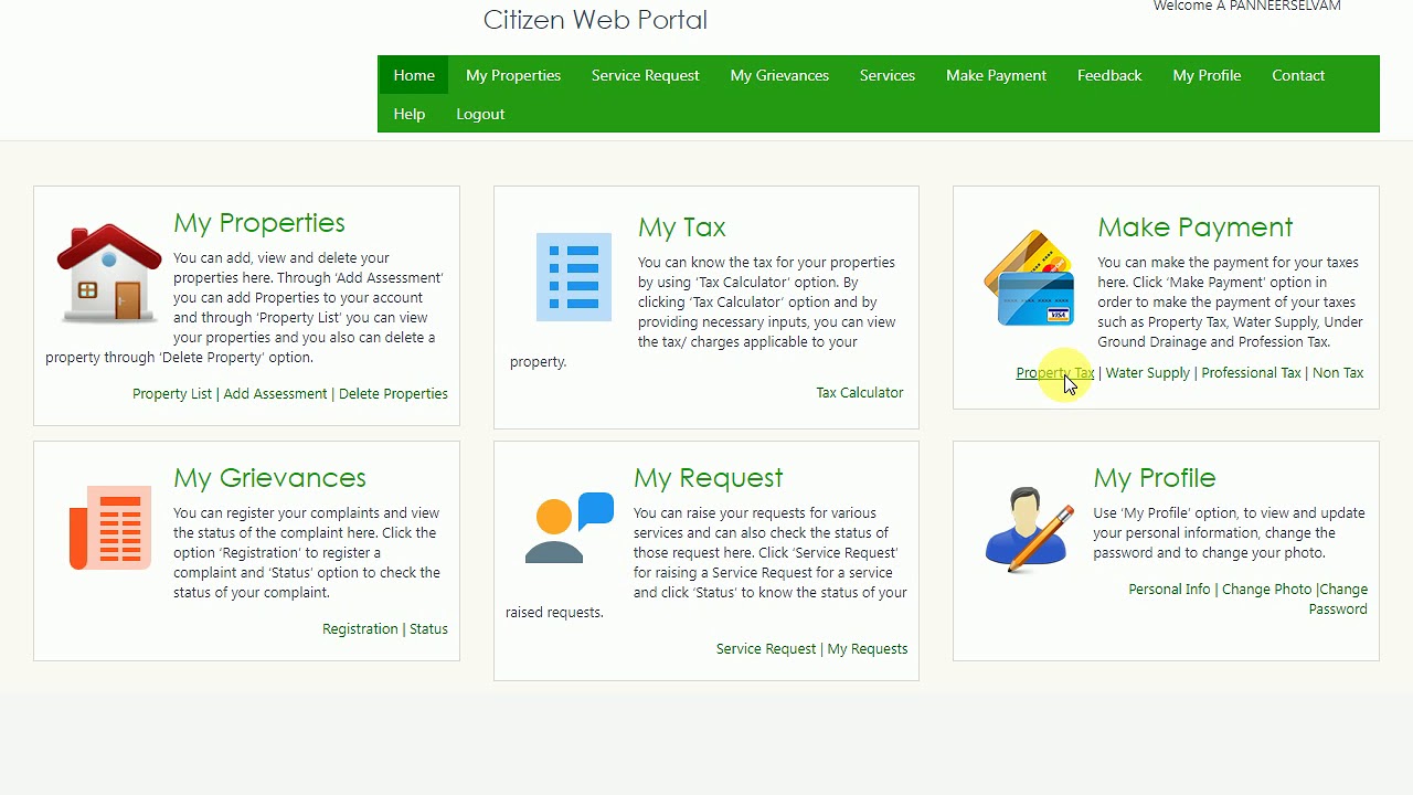Property Tax Payment - tutorial part 4