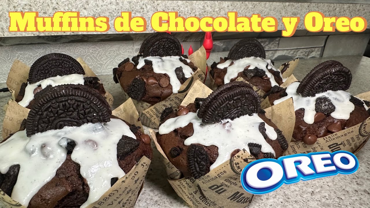 Muffins de Chocolate y Oreo
