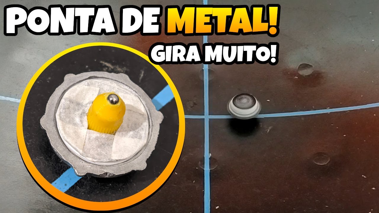 PONTA DE COLA COM METAL PRO BEY CASEIRO! GIRA BEM MAIS!