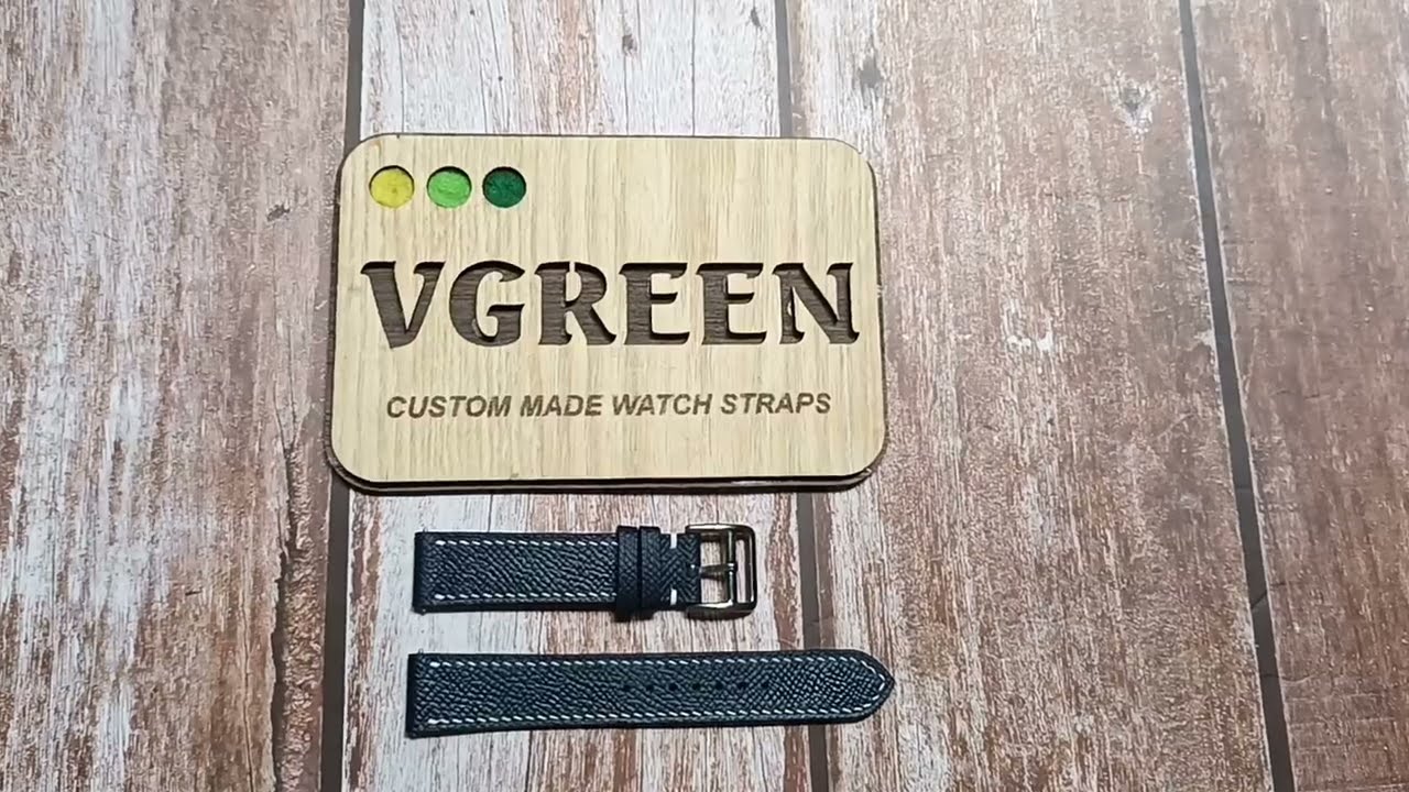 Navy Epsom Leather Strap For Grand Seiko sbgn005 Watch