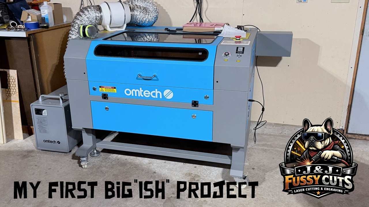 Starting my first BIG-ish project with our new laser! #omtech
