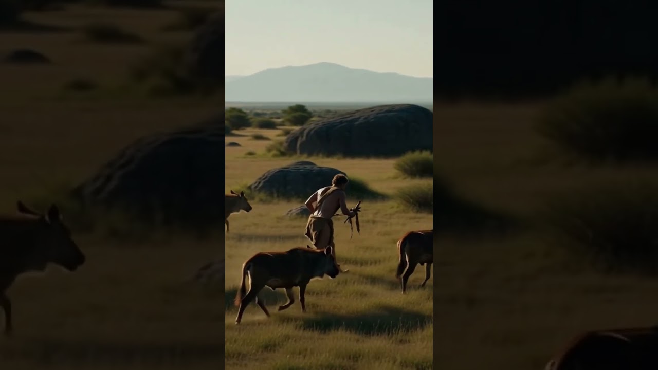 Early human hunting the animals and enjoy 🙈