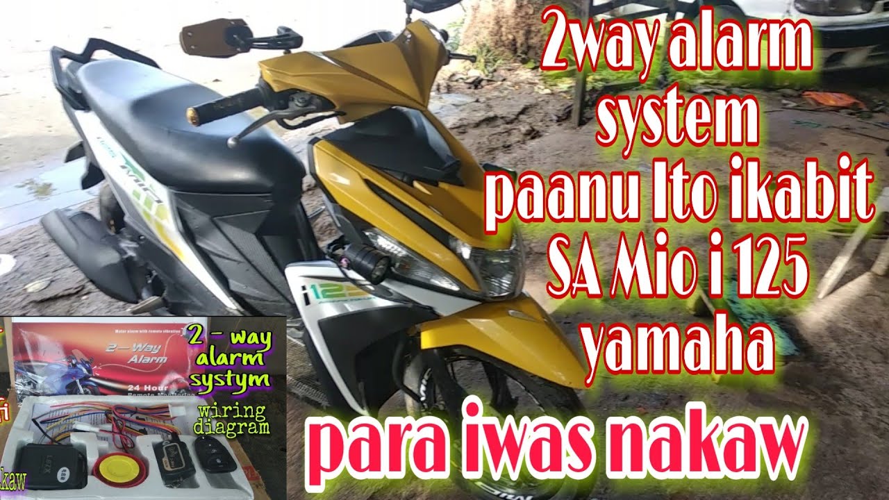 HOW TO INSTALL 2 WAY ALARM SYSTEM SA MIO i 125, UNTI NAKAW / Papachad TV