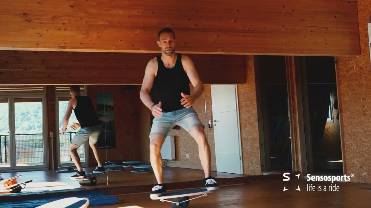 Balance Board Übungen für Einsteiger - ERSTES Balanceboard mit variabler Seilsicherung - Sensosports