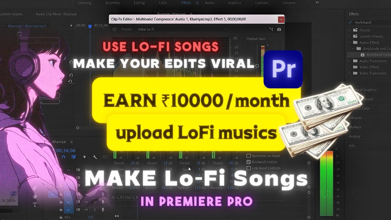 Make Slowed & Reverb Songs in Premiere Pro | Step-by-Step Tutorial 