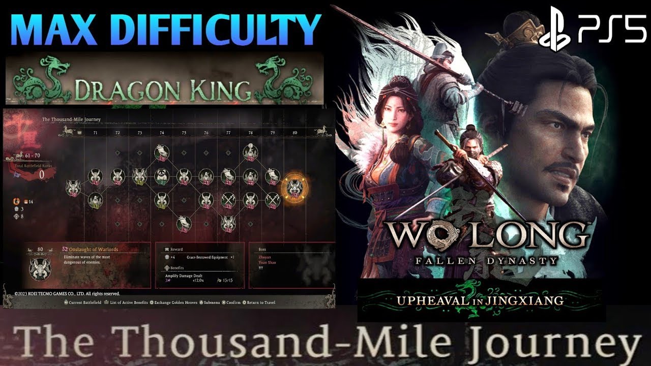 Wo Long Fallen Dynasty The Thousand Mile Journey Gameplay PS5| Wo Long Thousand Mile | Wo Long Build
