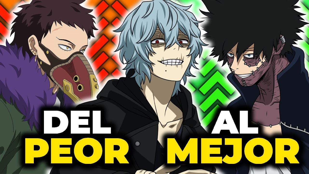 🔺 BNHA: Del PEOR al MEJOR VILLANO 🔥 | 🏆 El RANKING DEFINITIVO 😱 | Boku No Hero Academia 🚀