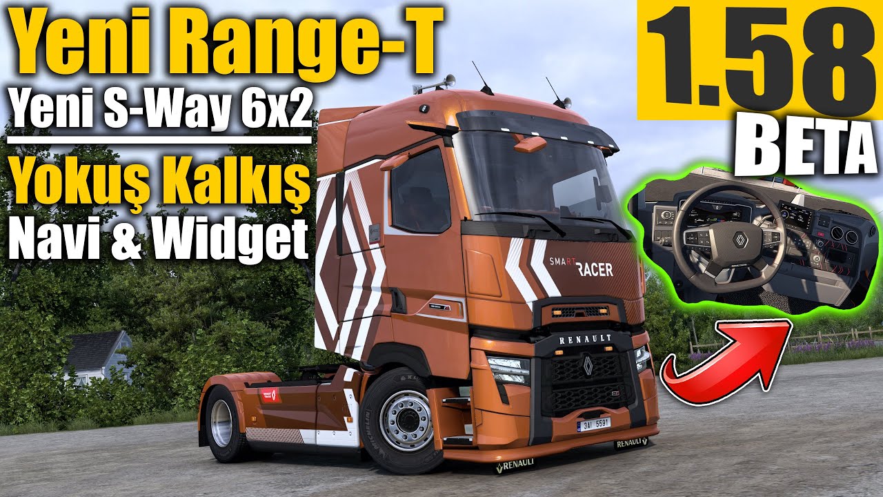 1.58 BETA GELDİİİ !! YENİ KAMERA AYNALI RANGE-T / YENİ S-WAY 6x2 / YENİ WİDGET VE NAVİ | ETS 2 !!