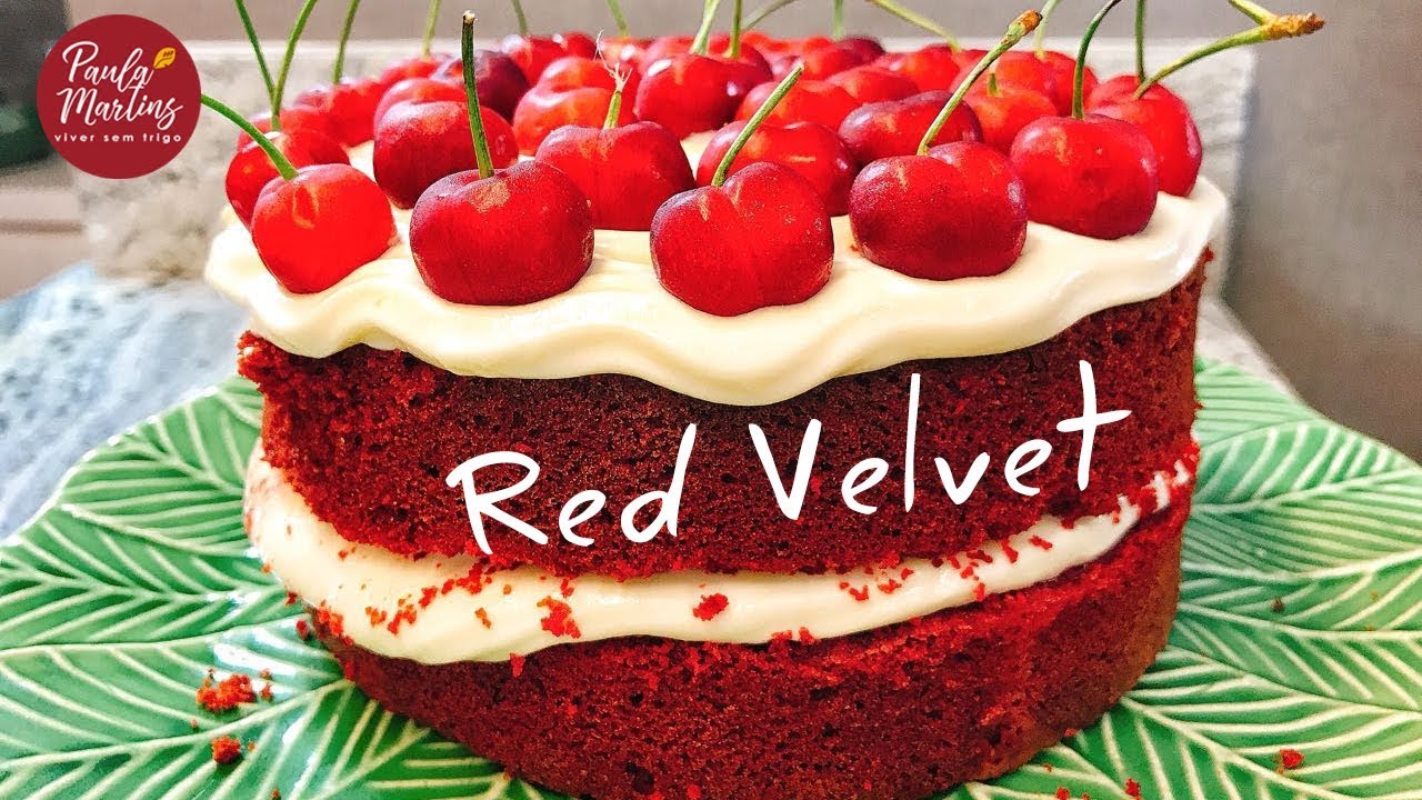❤️🍰 Bolo Red Velvet Sem Glúten e Sem Corante – com suco natural de beterraba!