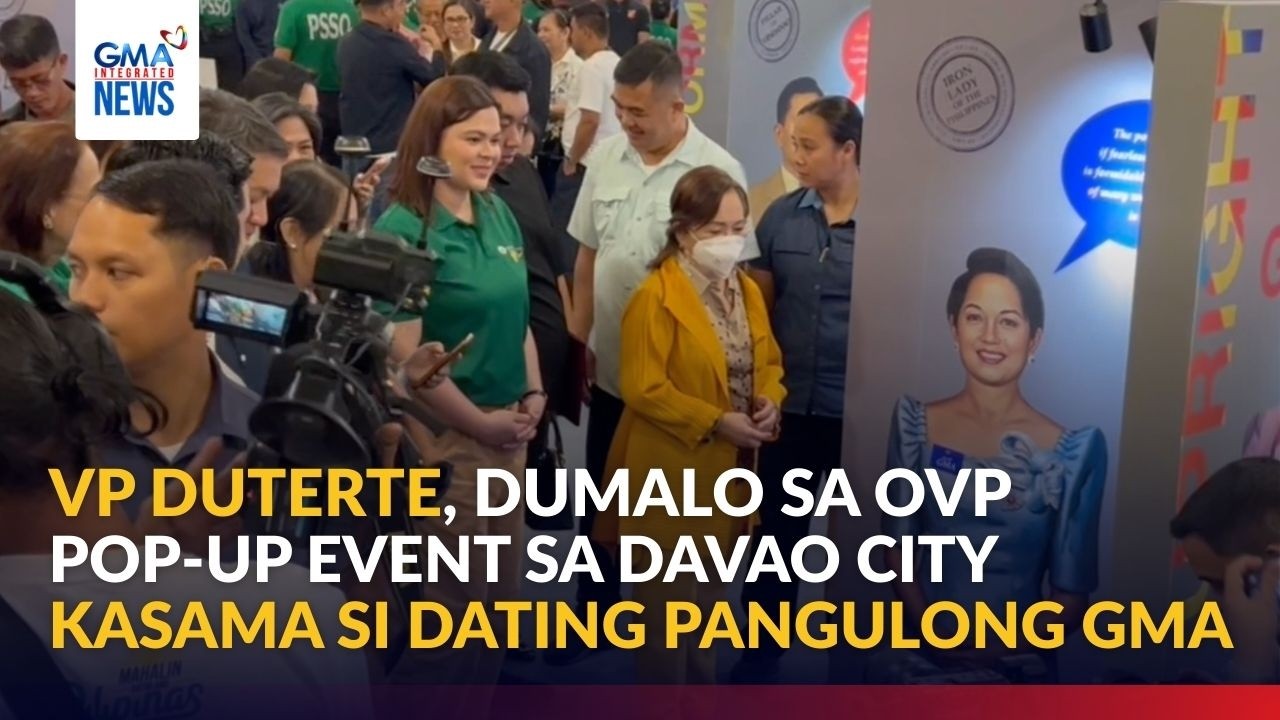 VP Duterte, dumalo sa OVP pop-up event sa Davao City kasama si dating Pangu... | GMA Integrated News