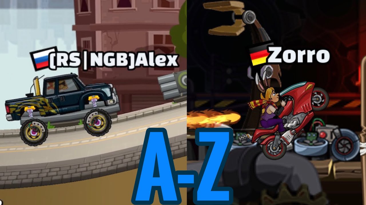 Best Player For Each Letter! 🔠 **Time Attack** | Hill Climb Racing 2