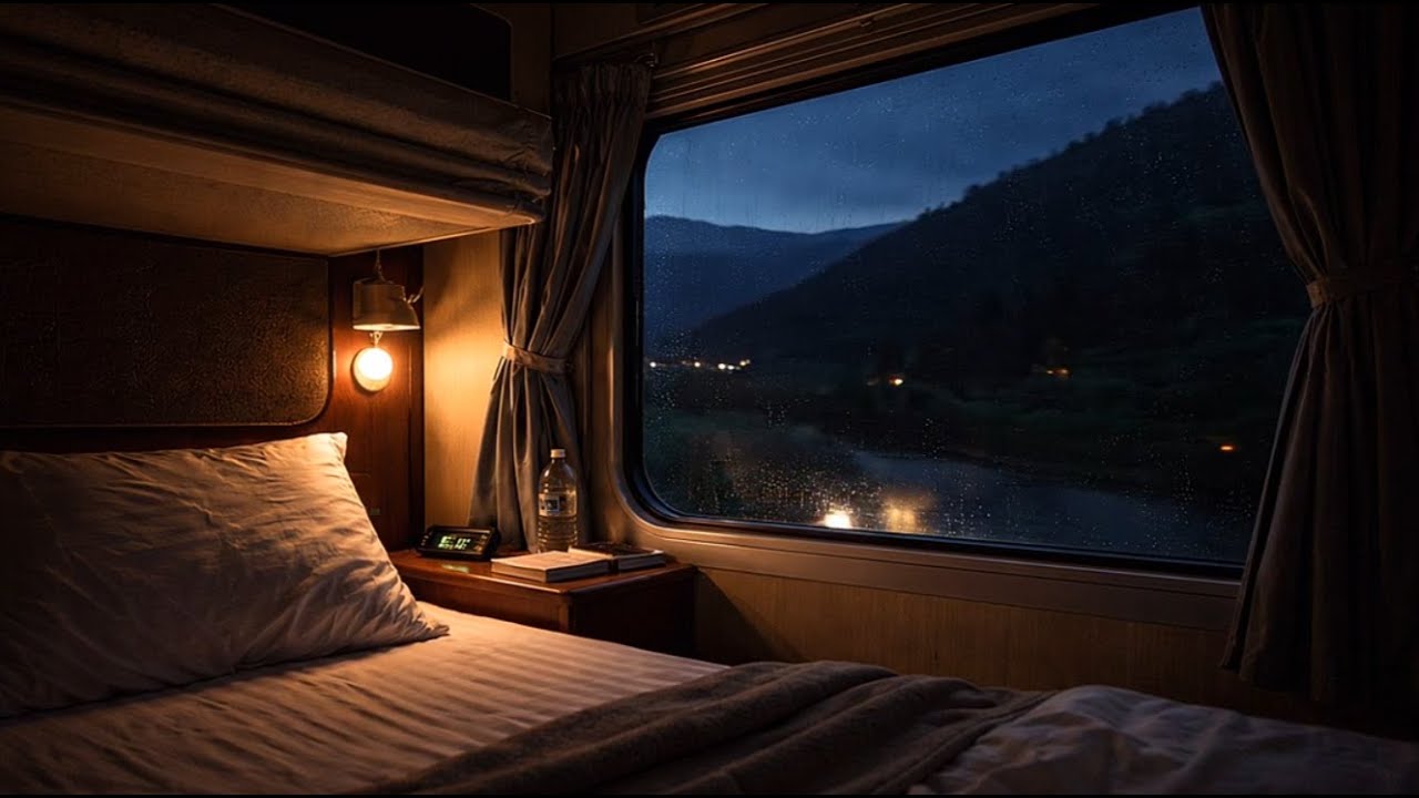 8 HOURS Dawn Train Cabin 🚆🌅 | Soft Track Sounds for Deep Sleep ASMR (No Music)