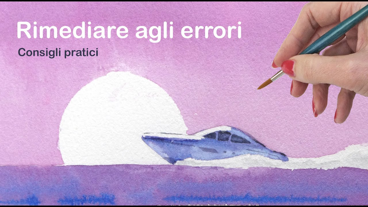 Ho fatto un terribile errore! Vi mostro come ho risolto questo paesaggio di mare ad acquerello