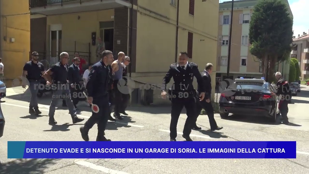 DETENUTO EVADE E SI NASCONDE IN UN GARAGE DI SORIA, LE IMMAGINI DELLA CATTURA
