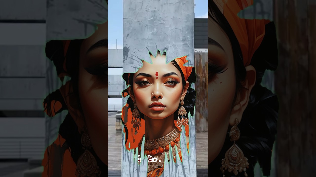 Orange Saree By Robincito 🌺🎨 