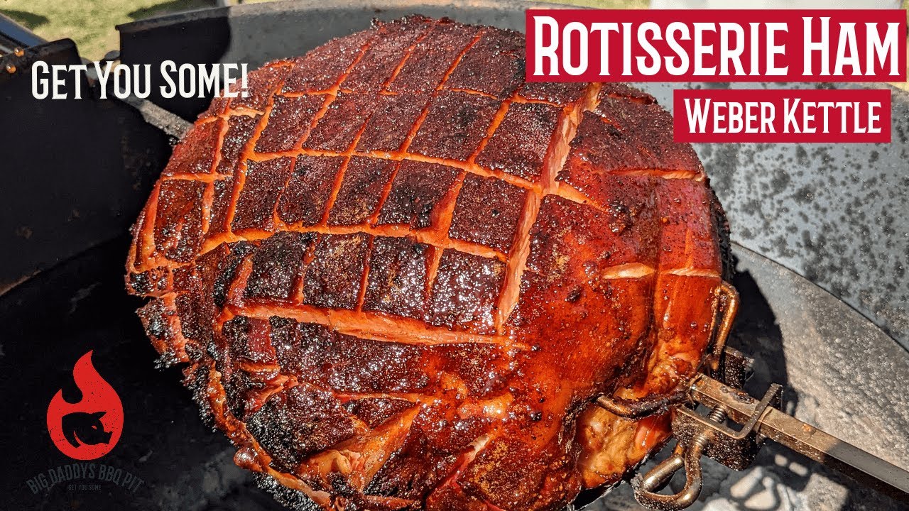 Take Your HAM to the NEXT LEVEL! | Rotisserie Ham on the Weber Kettle
