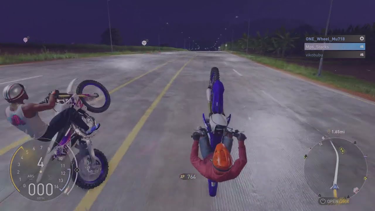 Wheeling With The pack on a yz450 the Crew motorfest