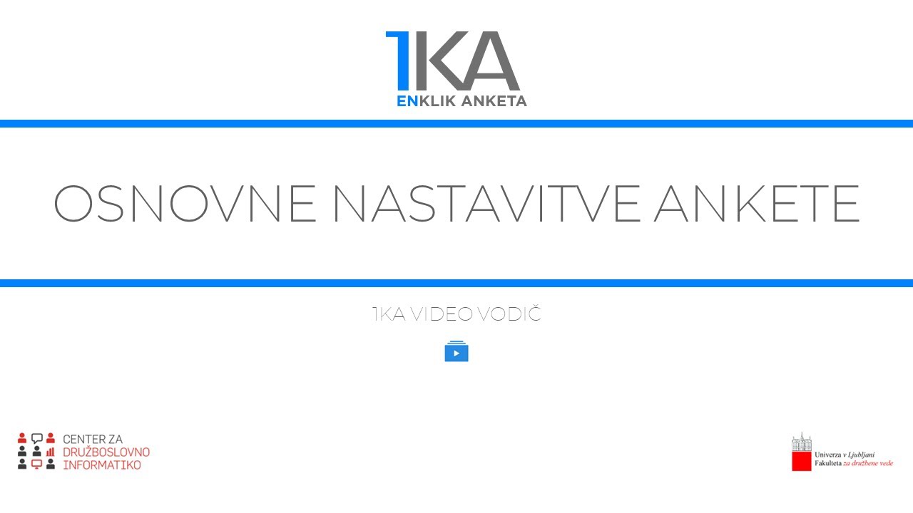 Osnovne nastavitve ankete