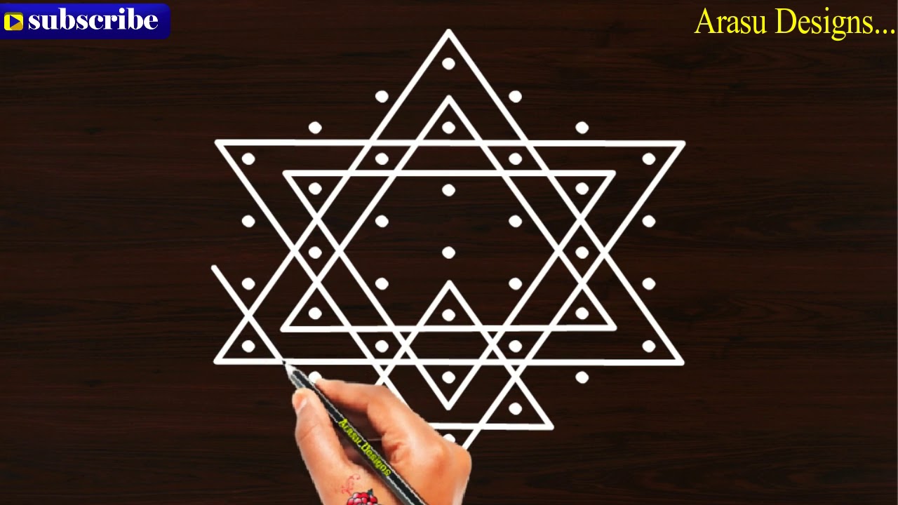 #Arasudesigns in
Beautiful kolam / 7  dot neli, melikala muggulu