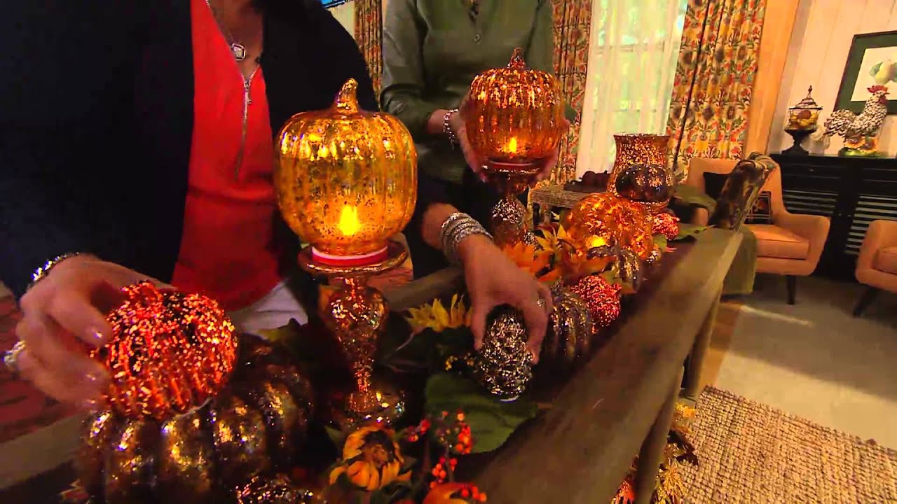 Set of 3 Indoor/Outdoor Mercury Glass Pumpkins by Valerie with Jill Bauer