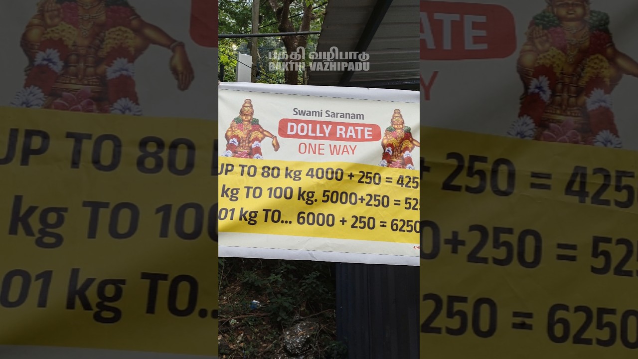 சபரிமலையில் Dolly Rate 2025-ல் தகவல் 
