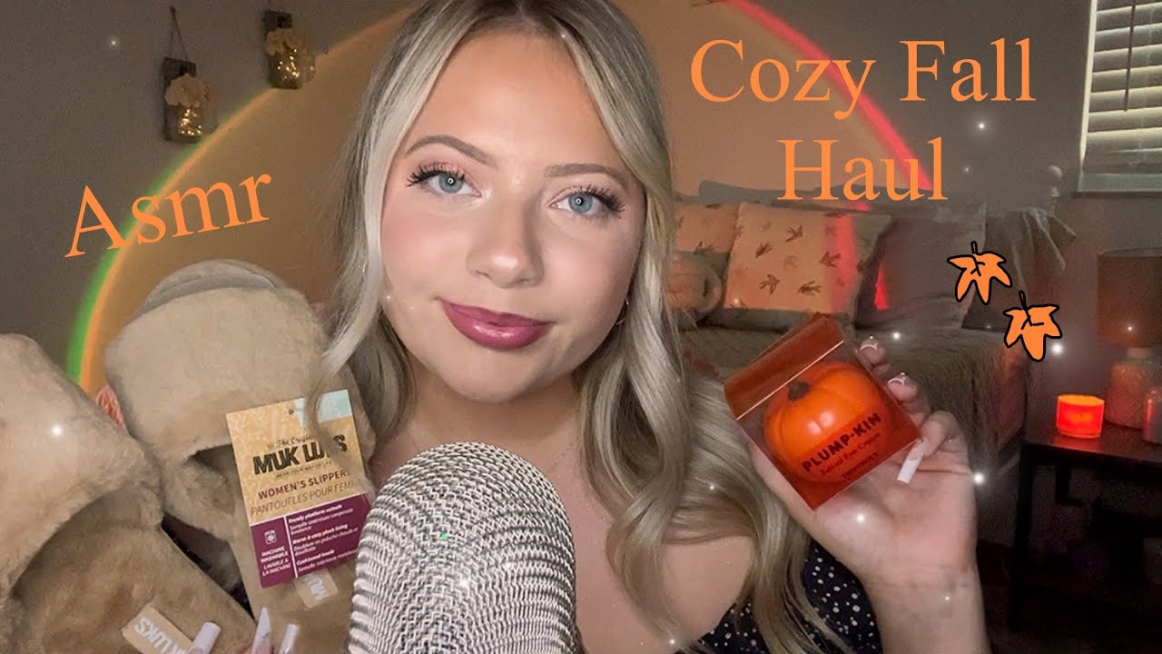 Asmr First Fall Haul of the Year! Tapping & Scratching on Cozy Fall Items & Whispers