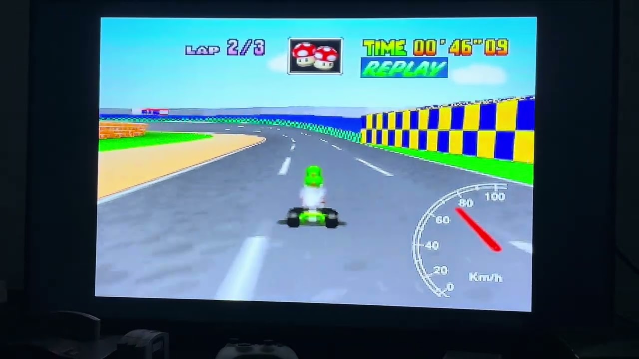 Mario Kart 64 - Luigi Raceway 3-Lap 1’58”81 PAL