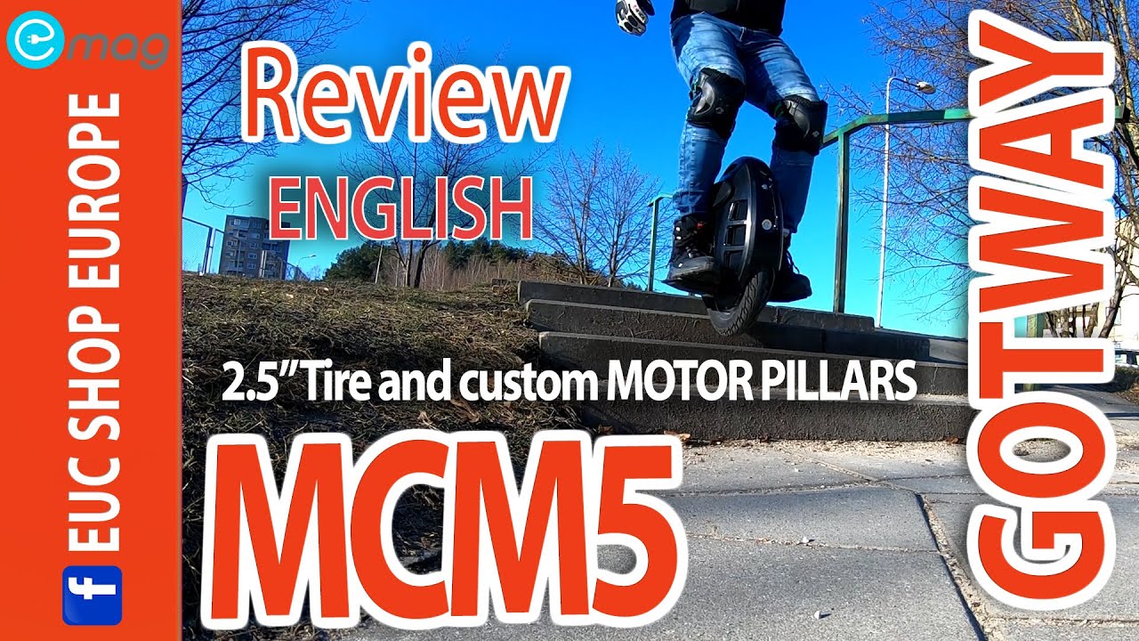 Gotway MCM5 (800wh) 200km, 2.5" tire and Custom Pillars review - EN