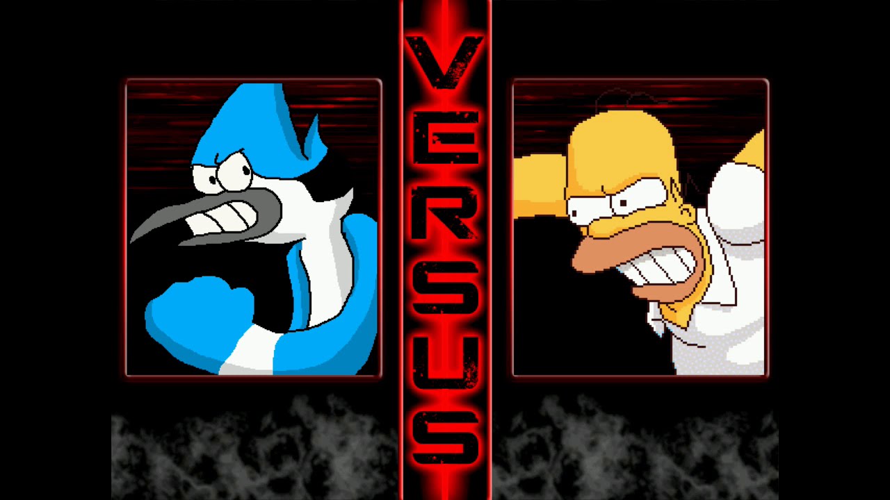 M.U.G.E.N: Mordecai & Rigby Vs Homer Simpson & Peter Griffin