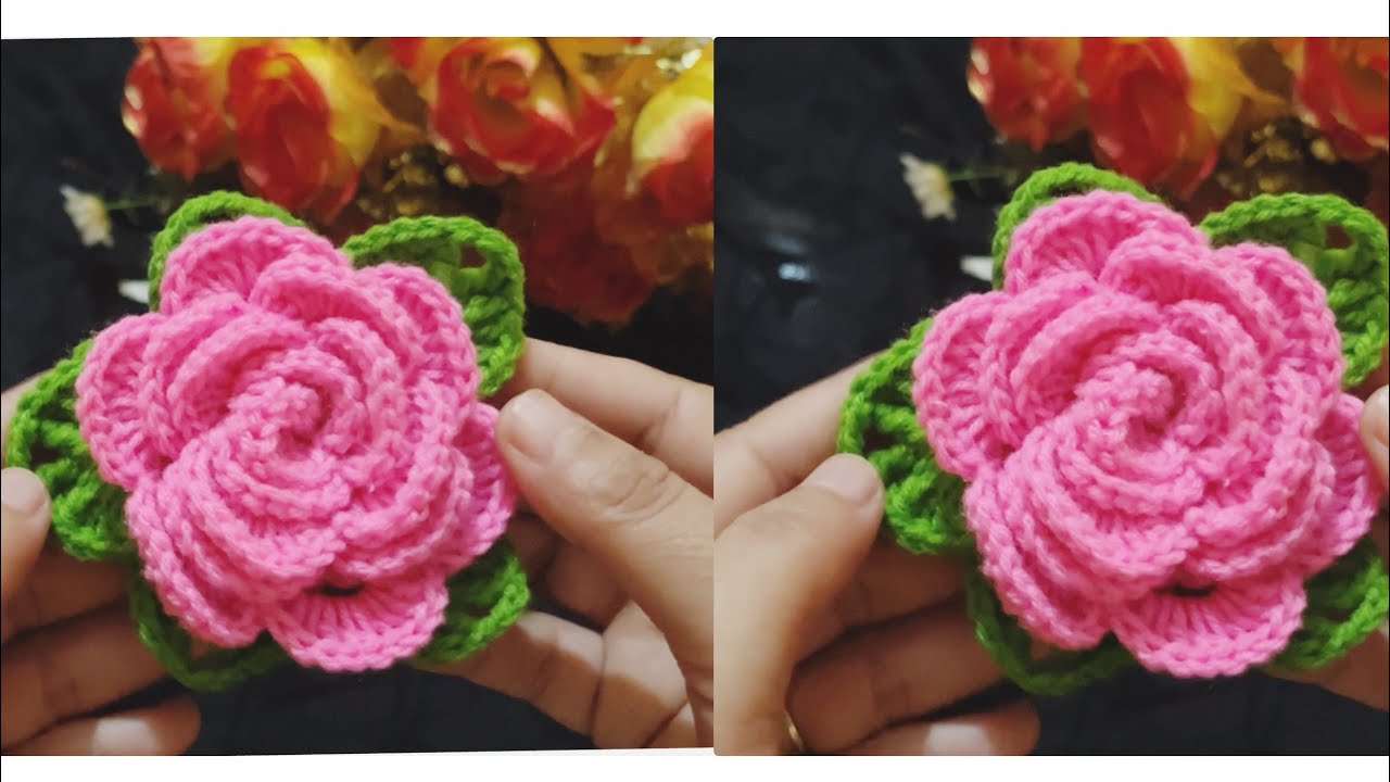 Wow amazing rose flowers crochet||luna crochet designs